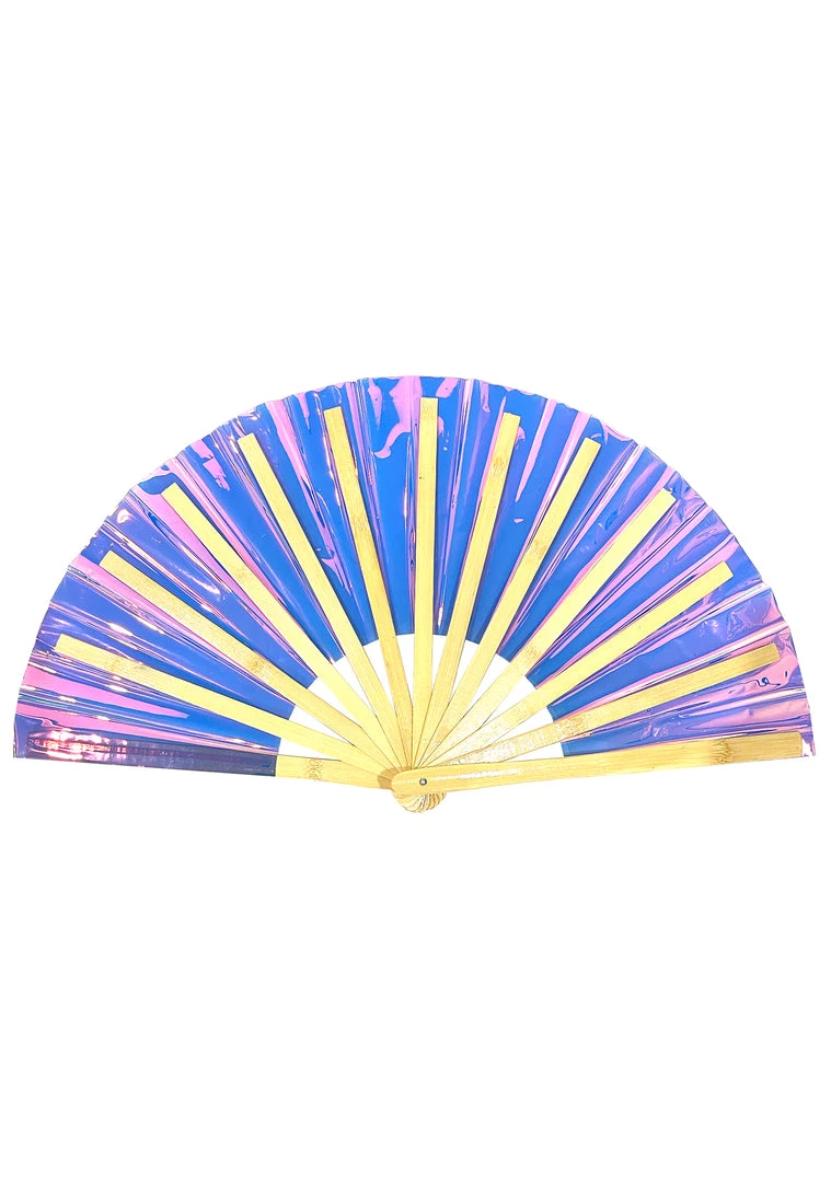 LASR Dreamscape Iridescent Fluid Rave Fan New