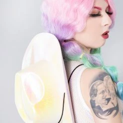 LASR Giddy Up Cowgirl Opalescence Festival Hat New