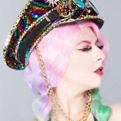 LASR Primadonna Sequin Captain Hat