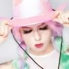 LASR Space Cowgirl Opalescence Festival Hat New