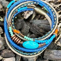 LA Style Rush Accessories Cheyenne Beaded Double Wrap Bracelet