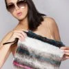 LA Style Rush Rabbit Faux Fur Clutch Handbag