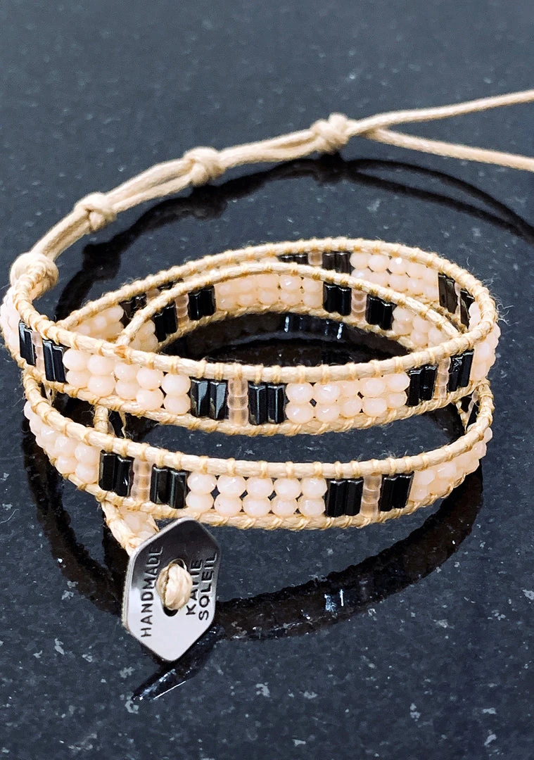 LA Style Rush X Katie Soleil Harmony Double Wrap Beaded Bracelet