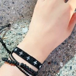 LA Style Rush Accessories X Katie Soleil Maddox Triple Wrap Beaded Bracelet