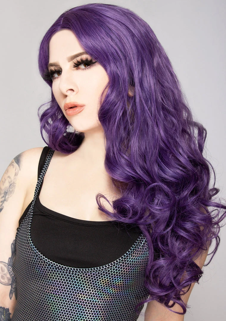Leg Avenue Accessories Mermaid Wave Long Wig In Purple