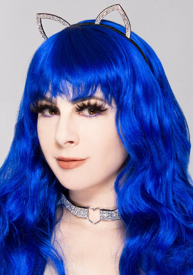 Leg Avenue Accessories Pretty Kitty Faux Rhinestone Cat Ears 2PC Set