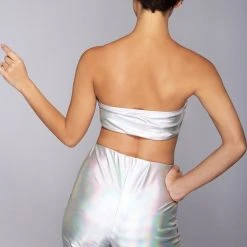 Leg Avenue Liquid Frost Biker Shorts Set Women's Festival