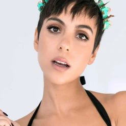 Loschy Accessories Mermaid Eucalyptus Crown In Green