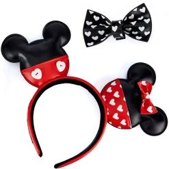 Loungefly X Disney Mickey & Minnie Mouse Valentines Ears Headband Tea Room Cinema