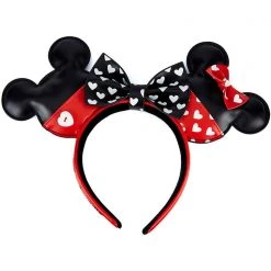 Loungefly X Disney Mickey & Minnie Mouse Valentines Ears Headband Tea Room Cinema
