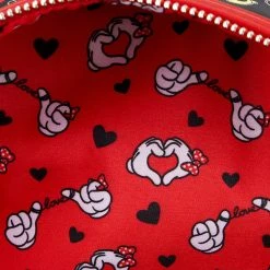 Loungefly Tea Room Cinema X Disney Mickey & Minnie Mouse Valentines Mini Backpack