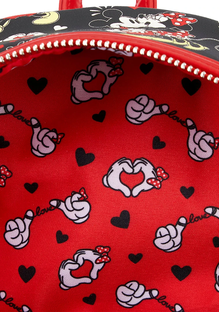 Loungefly Tea Room Cinema X Disney Mickey & Minnie Mouse Valentines Mini Backpack