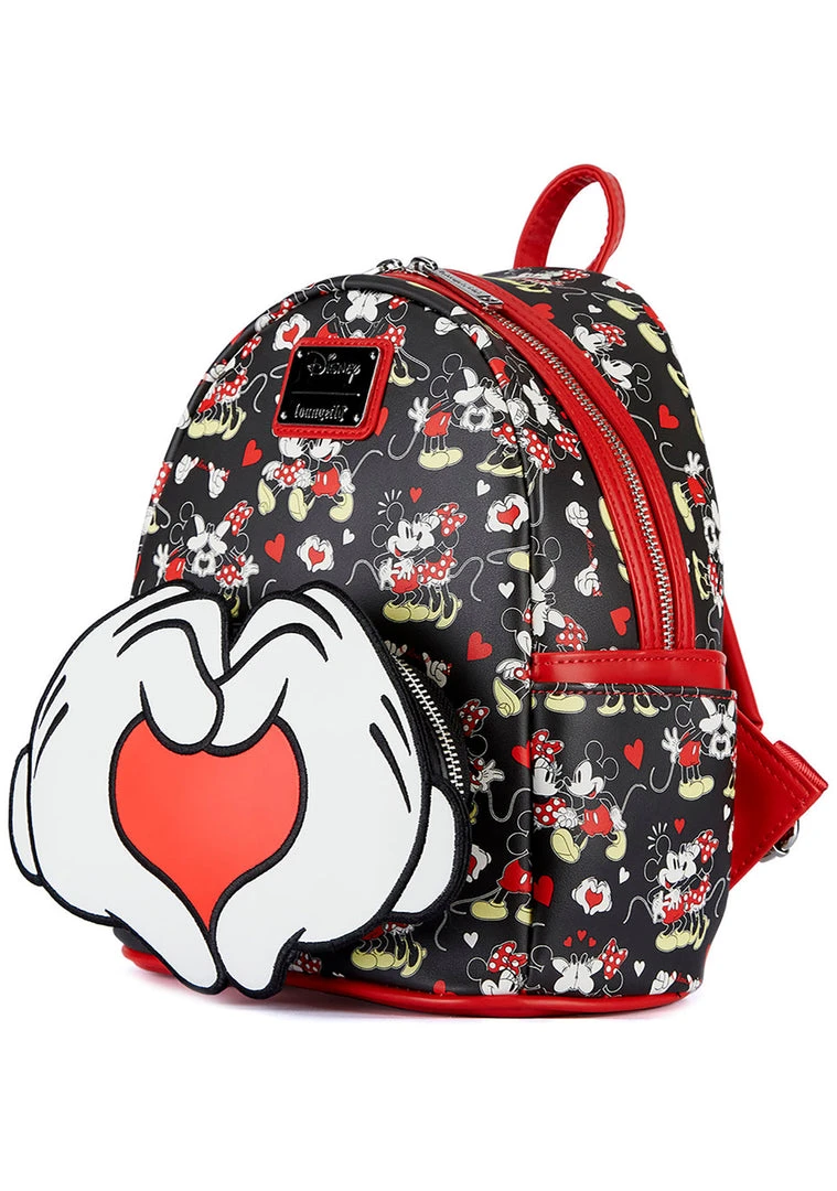 Loungefly Tea Room Cinema X Disney Mickey & Minnie Mouse Valentines Mini Backpack