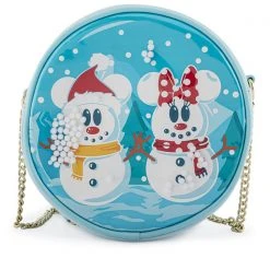 Loungefly X Disney Mickey & Minnie Snow Globe Crossbody Bag