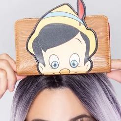 Loungefly X Disney Pinocchio Peeking Flap Wallet New