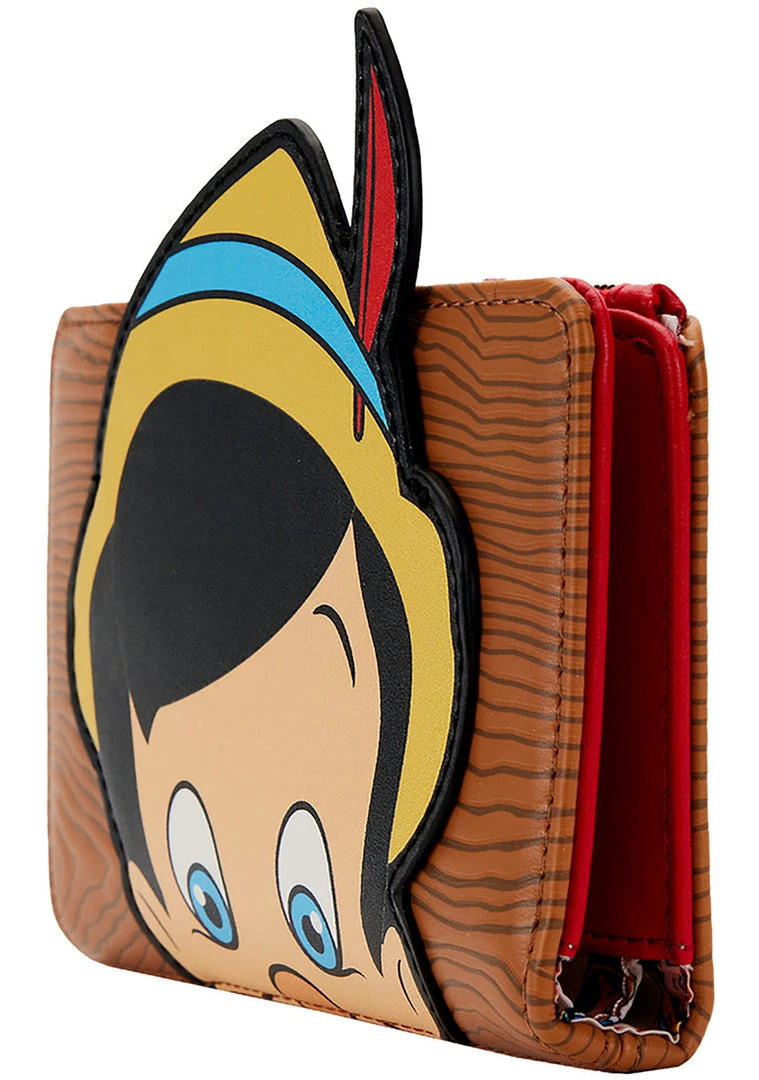 Loungefly X Disney Pinocchio Peeking Flap Wallet New