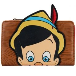 Loungefly X Disney Pinocchio Peeking Flap Wallet New
