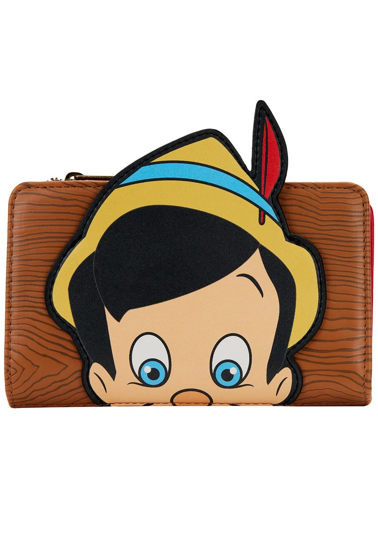Loungefly X Disney Pinocchio Peeking Flap Wallet New