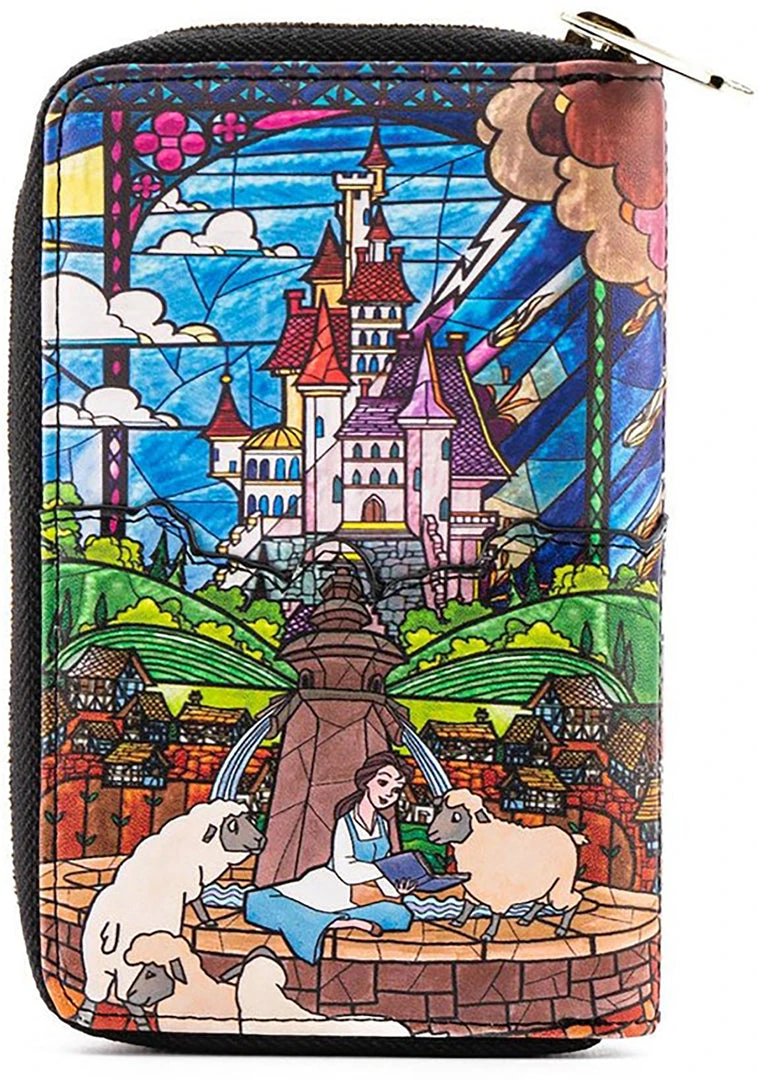 Loungefly X Disney Beauty & The Beast Belle Castle Series Zip Around Wallet