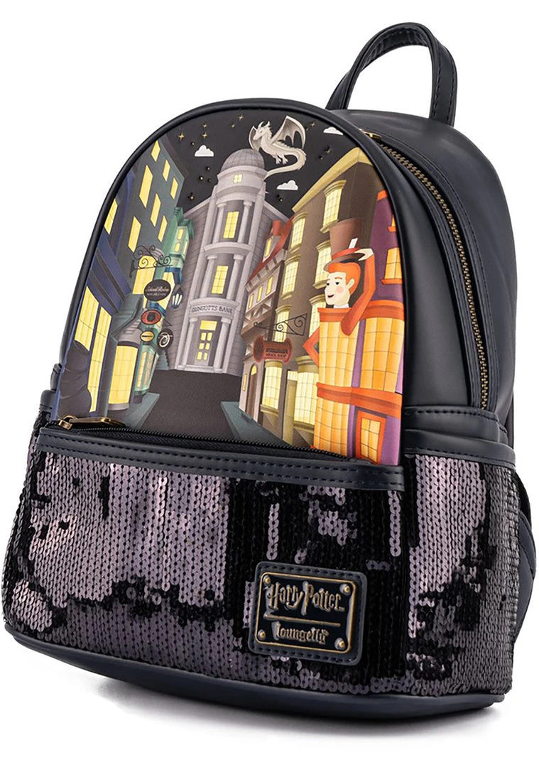 Loungefly World Tour X Harry Potter Diagon Alley Sequin Mini Backpack