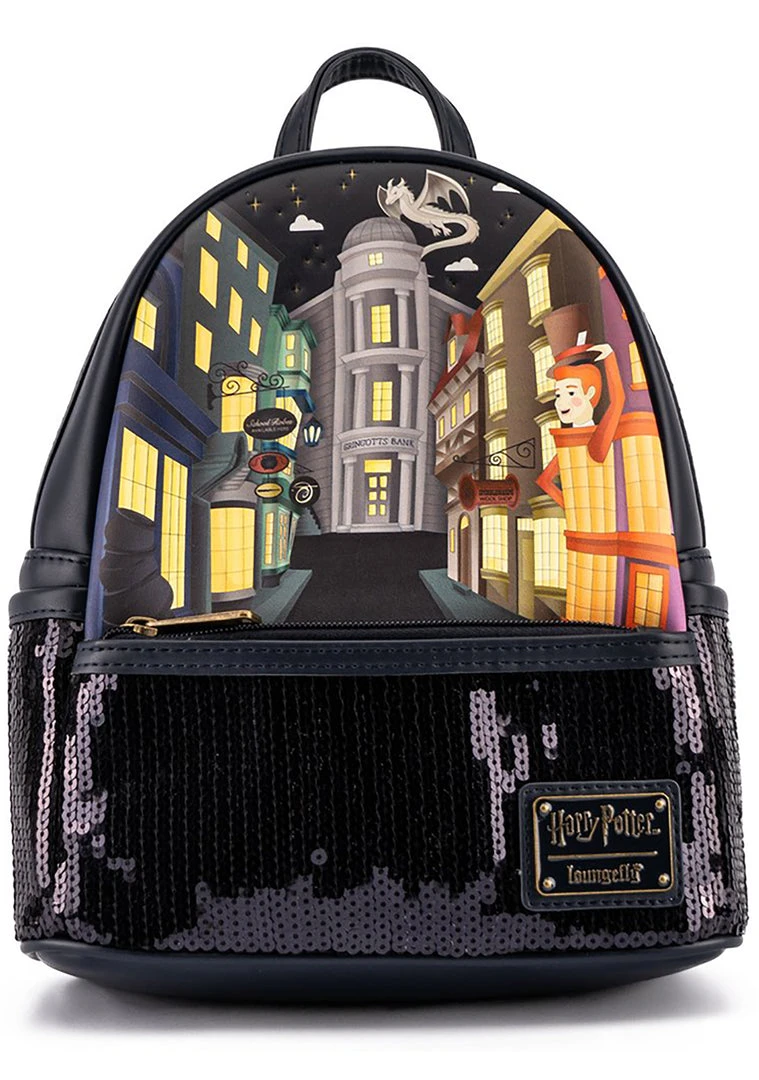 Loungefly World Tour X Harry Potter Diagon Alley Sequin Mini Backpack