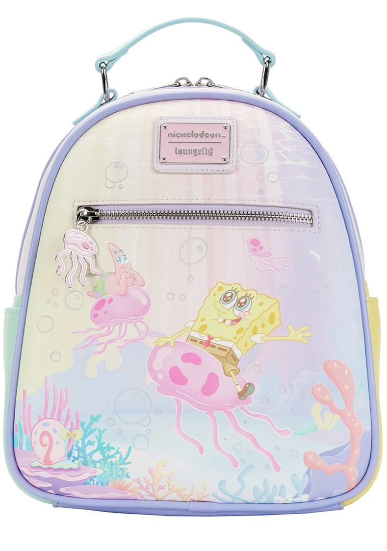 Loungefly X Nickelodeon Spongebob Pastel Jellyfishing Mini Backpack New