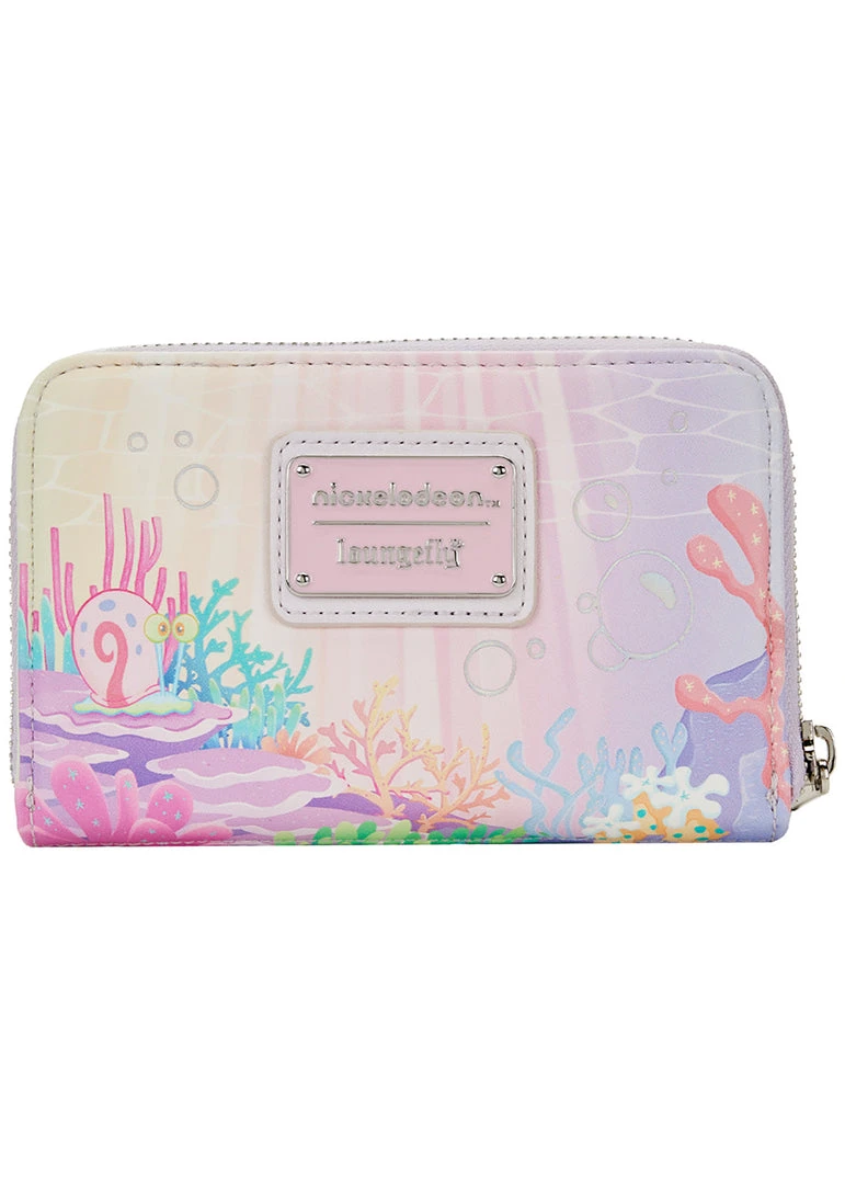 Loungefly New X Nickelodeon Spongebob Pastel Jellyfishing Zip Around Wallet