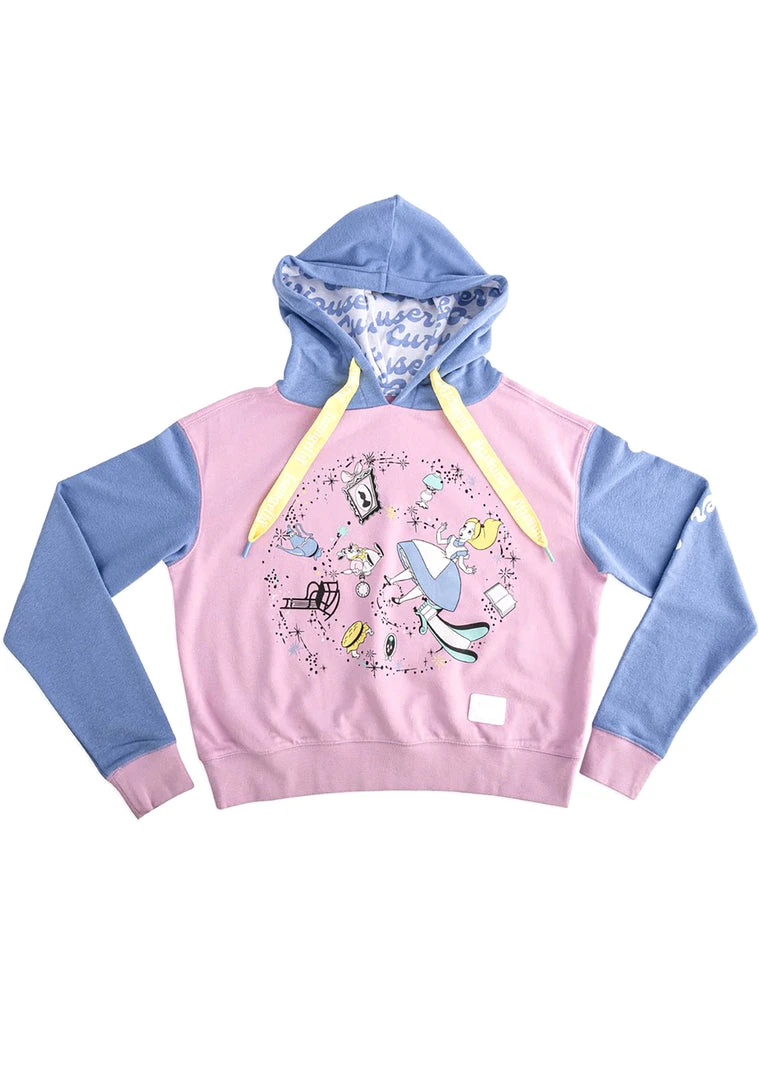 Loungefly X Disney Alice Rabbit Hole Crop Hoodie