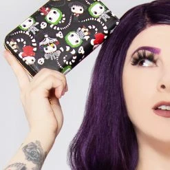 Loungefly X Beetlejuice POP! AOP Zip Around Wallet World Tour