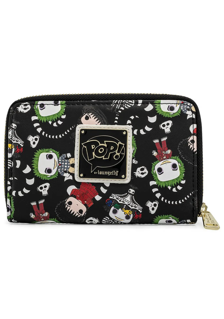Loungefly X Beetlejuice POP! AOP Zip Around Wallet World Tour