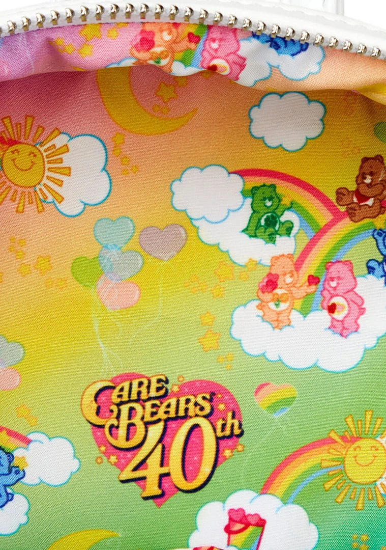 Loungefly X Care Bears 40th Anniversary Care A Lot Mini Backpack New