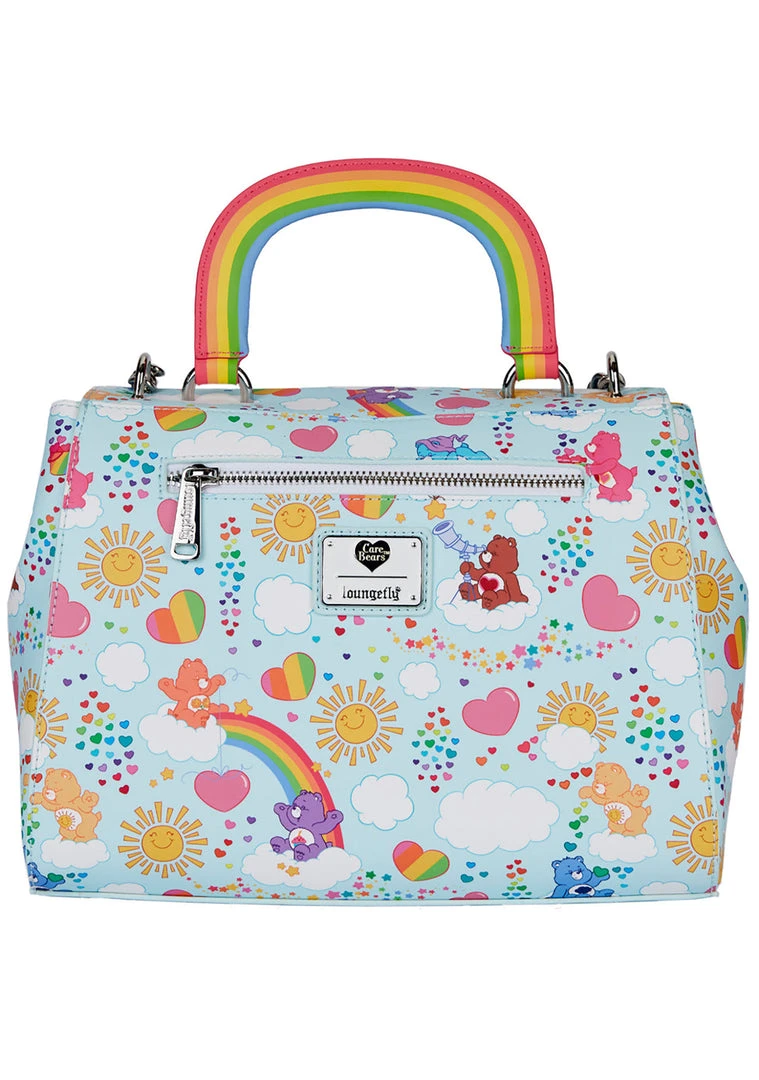 Loungefly New X Care Bears 40th Anniversary Care A Lot Satchel Crossbody Bag