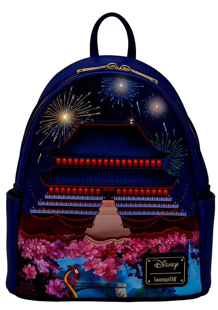 Loungefly X Disney Mulan Castle Light Up Mini Backpack New