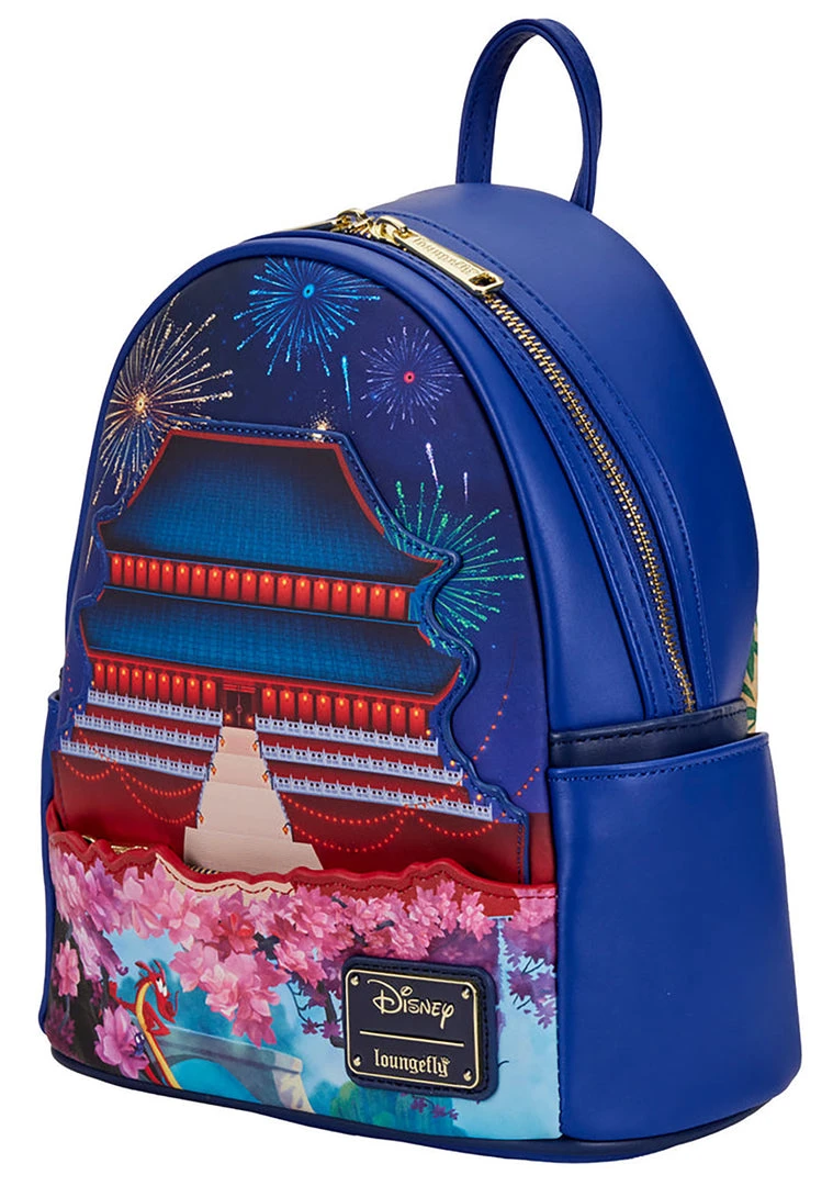 Loungefly X Disney Mulan Castle Light Up Mini Backpack New