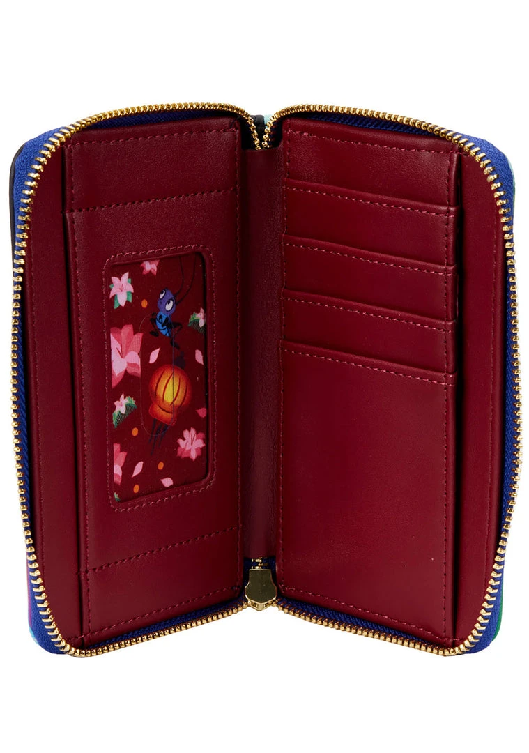 Loungefly X Disney Mulan Castle Zip Around Wallet New