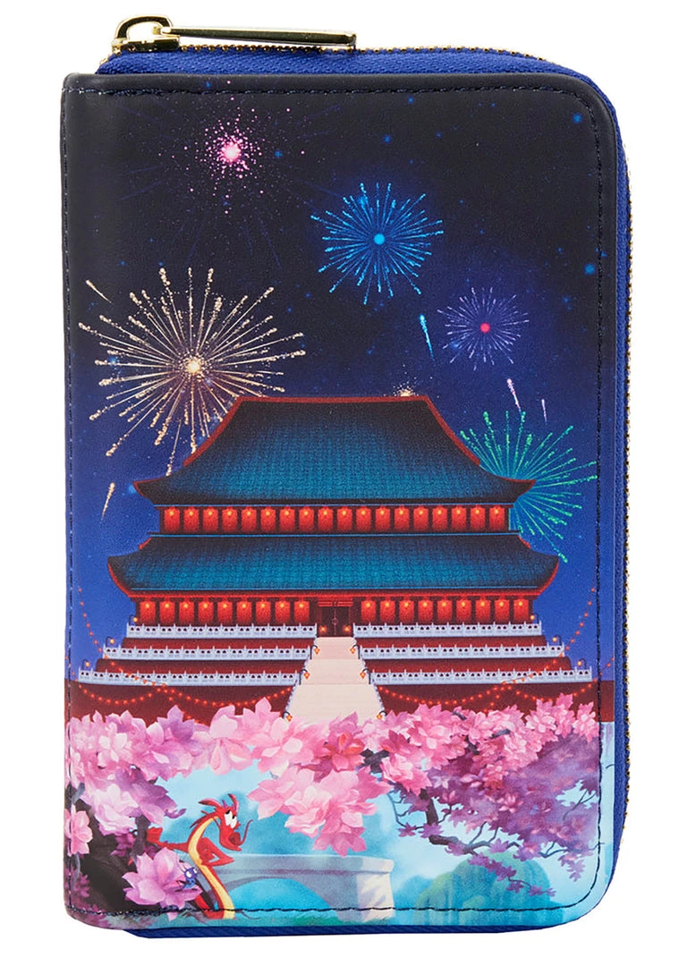 Loungefly X Disney Mulan Castle Zip Around Wallet New