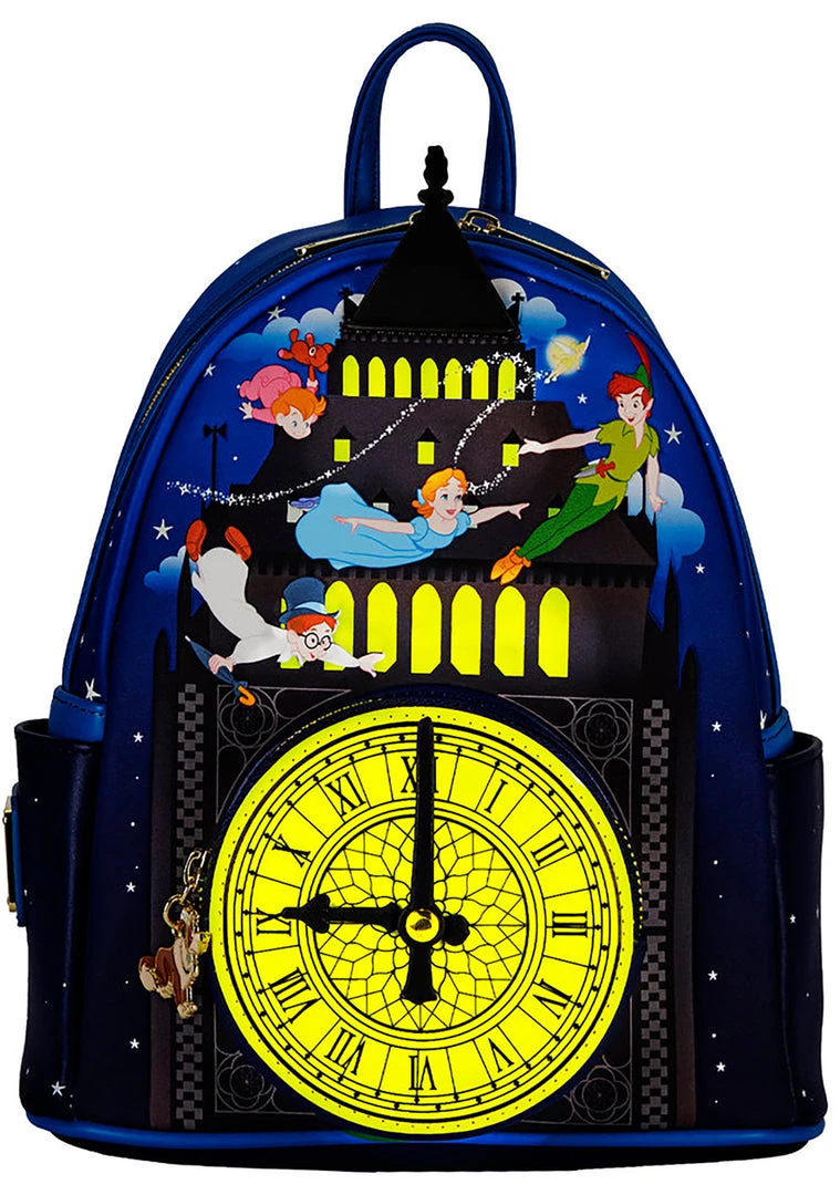 Loungefly X Disney Peter Pan Glow Clock Mini Backpack
