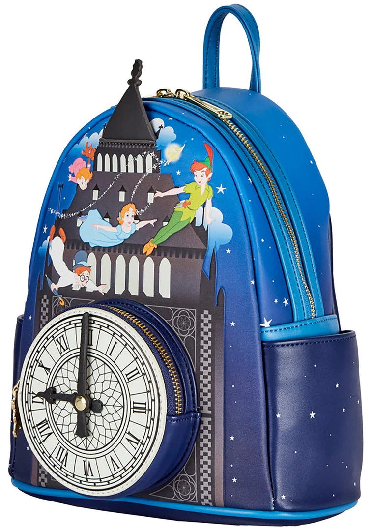 Loungefly X Disney Peter Pan Glow Clock Mini Backpack