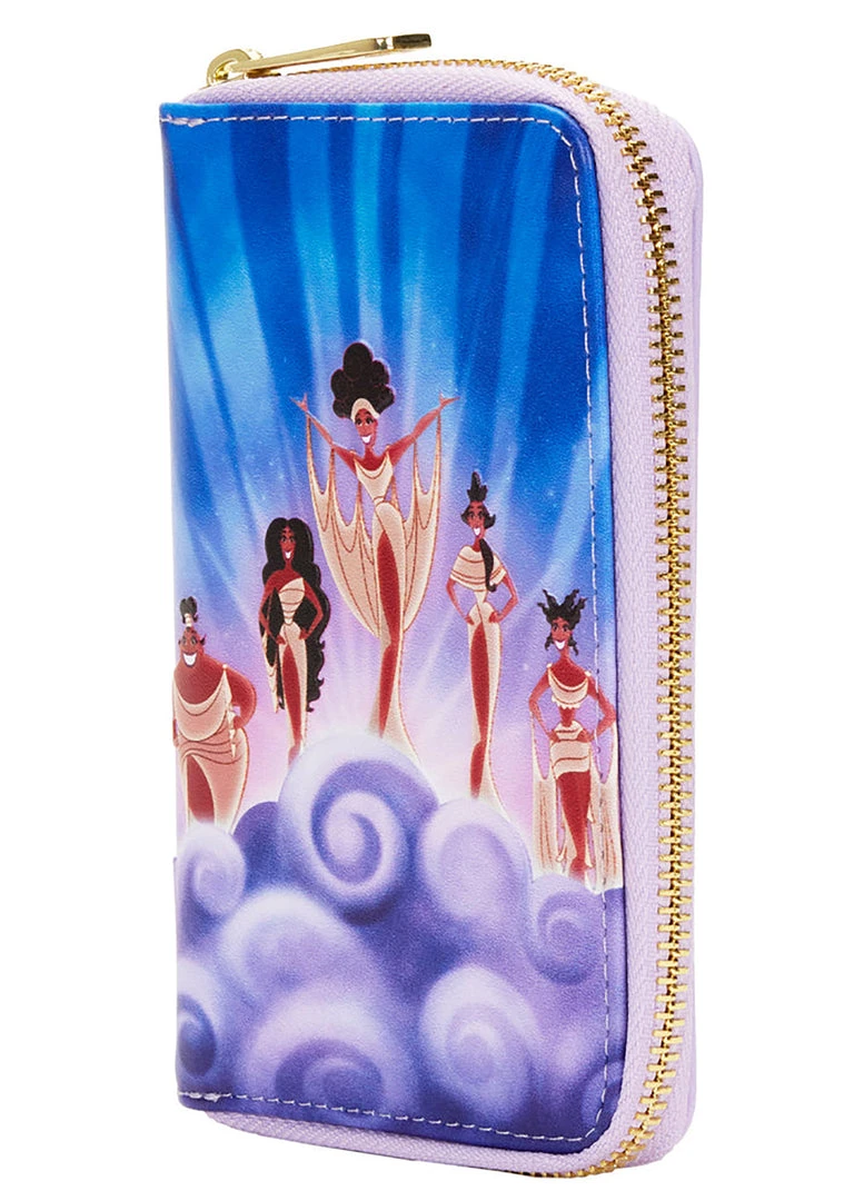 Loungefly X Disney Hercules Muses Cloud Zip Around Wallet New