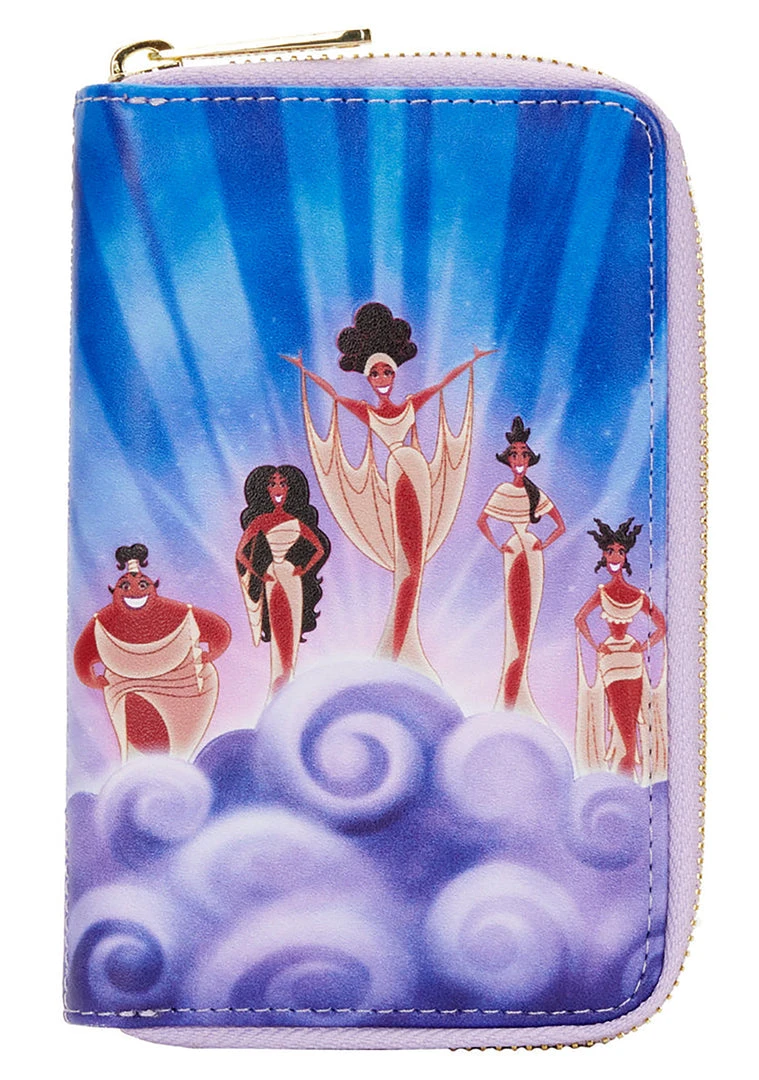 Loungefly X Disney Hercules Muses Cloud Zip Around Wallet New