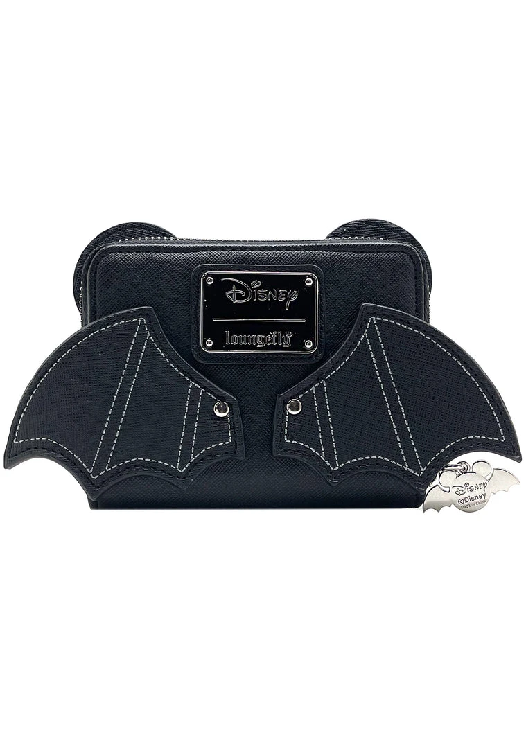 Loungefly New X LASR Exclusive Disney Mickey Bat Zip Wallet