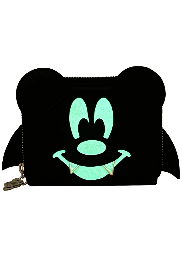 Loungefly New X LASR Exclusive Disney Mickey Bat Zip Wallet