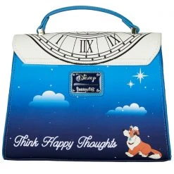 Loungefly X Disney Peter Pan Glow Clock Crossbody Bag New