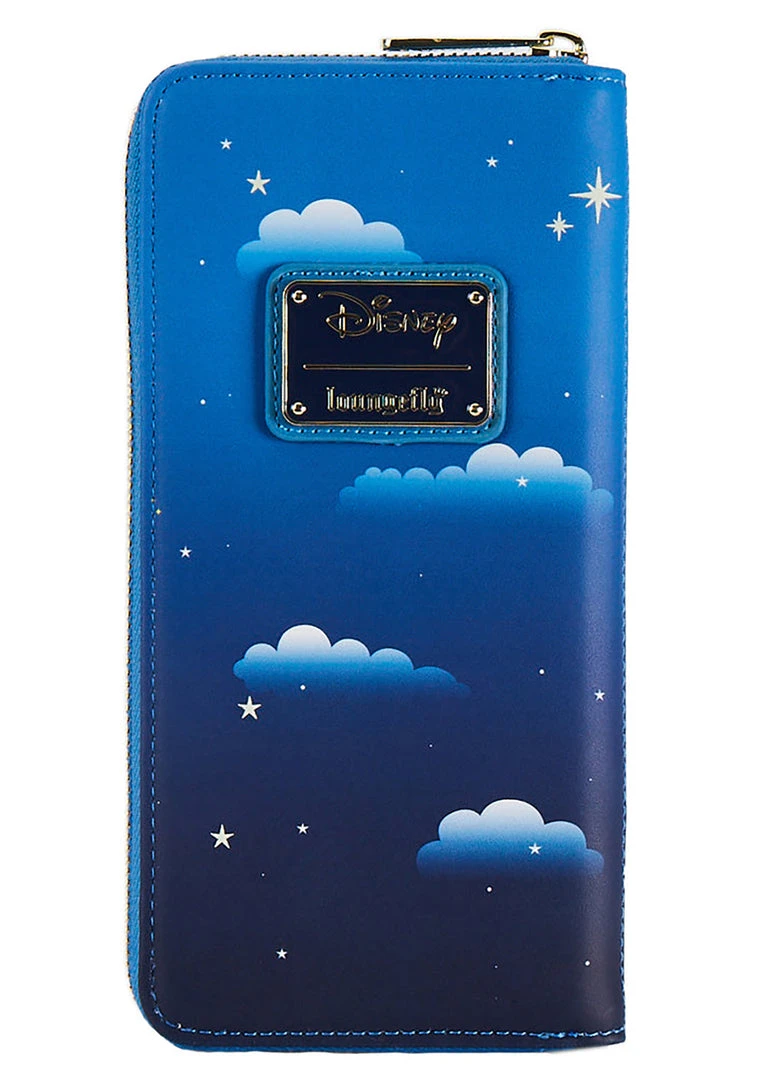 Loungefly X Disney Peter Pan Glow Clock Wallet New