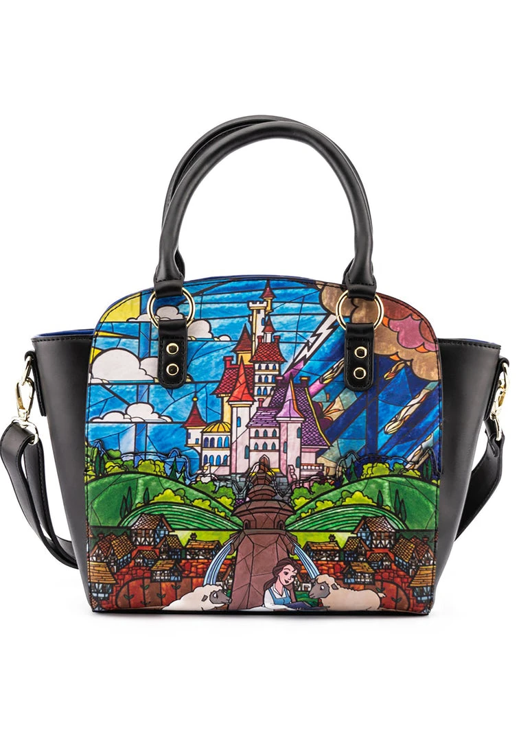 Loungefly Tea Room Cinema X Disney Princess Castle Series Belle Crossbody Bag