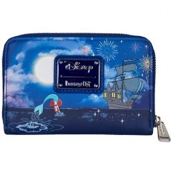 Loungefly New X Disney The Little Mermaid Ariel Fireworks Glow Zip Around Wallet