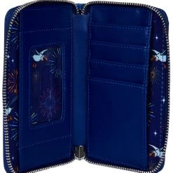 Loungefly New X Disney The Little Mermaid Ariel Fireworks Glow Zip Around Wallet