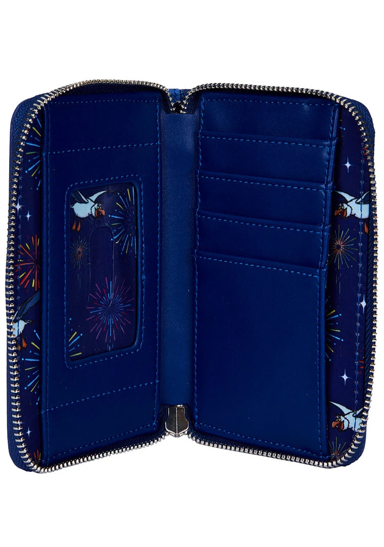 Loungefly New X Disney The Little Mermaid Ariel Fireworks Glow Zip Around Wallet