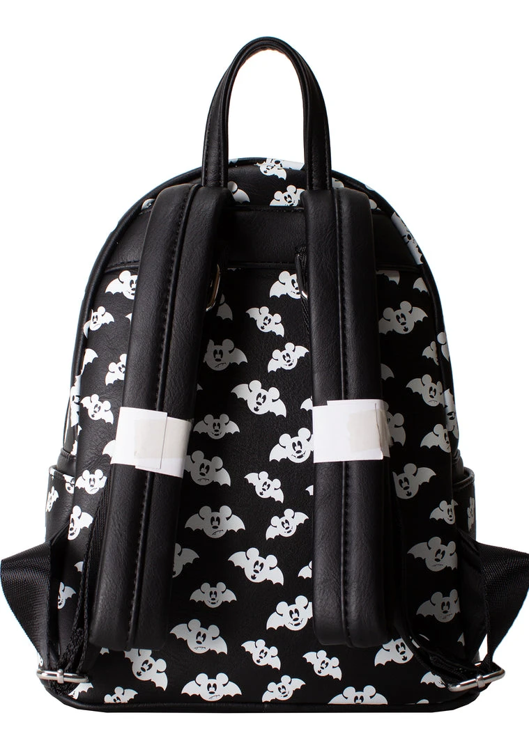 Loungefly X LASR Exclusive Disney Totally Batty Mickey Bat AOP Mini Backpack New