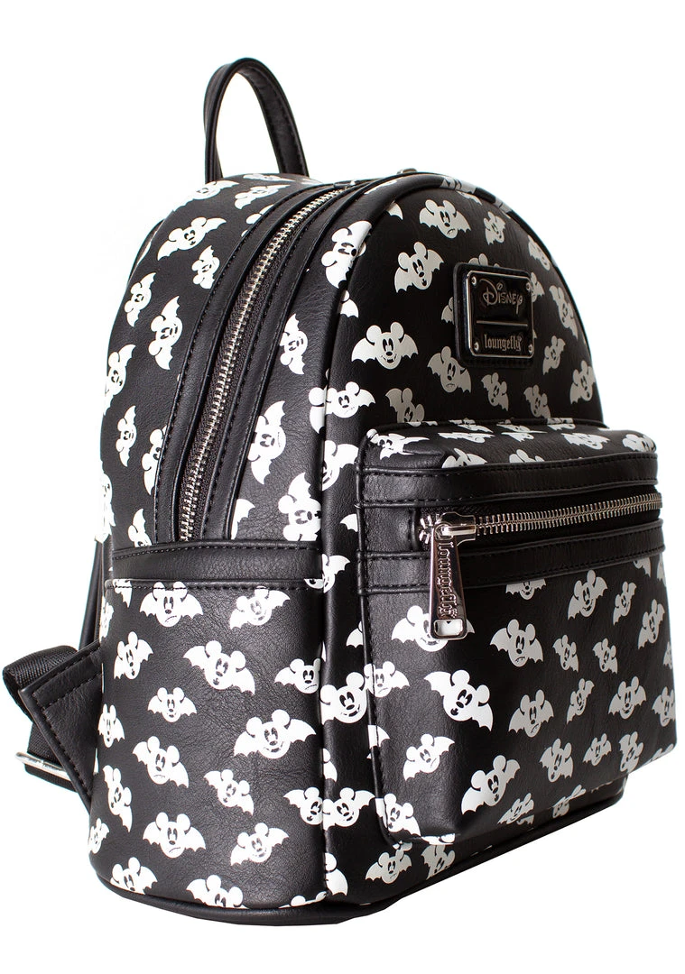 Loungefly X LASR Exclusive Disney Totally Batty Mickey Bat AOP Mini Backpack New